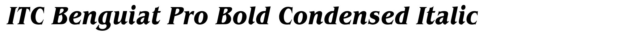 ITC Benguiat Pro Bold Condensed Italic image
